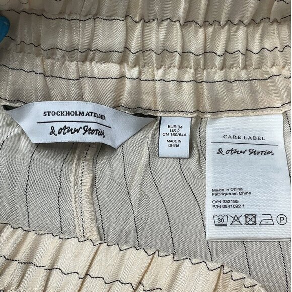 & Other Stories yellow pants, size US 2 - Picture 3 of 3